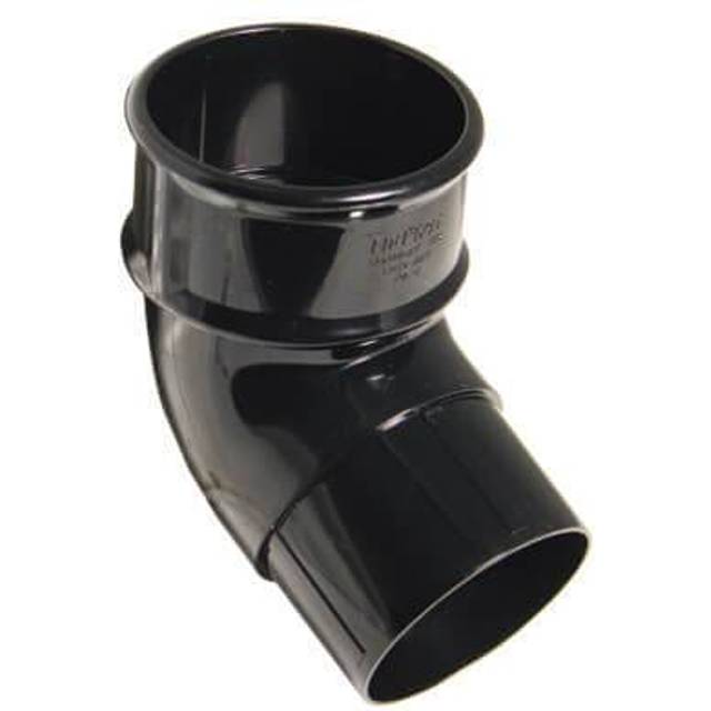 FloPlast Round Downpipe Offset Bend - 112.5 Degree x 68mm Black