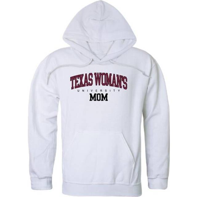 W Republic 565-597-WHT-02 Texas Womans University Pioneers Mom Hoodie, White - Medium