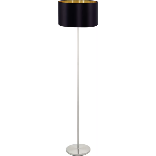 Eglo Maserlo 1 Metal & Fabric Floor Lamp - Black
