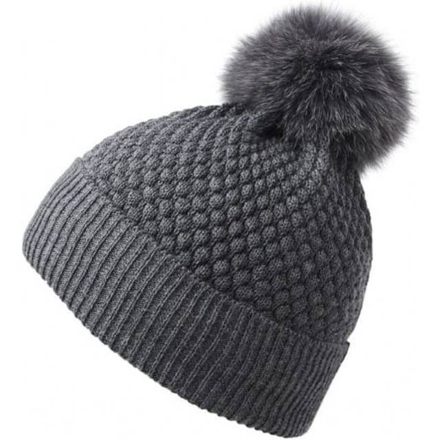 mp Denmark Oslo Beanie Fake Fur - Dark Gray Melange (97502-497)