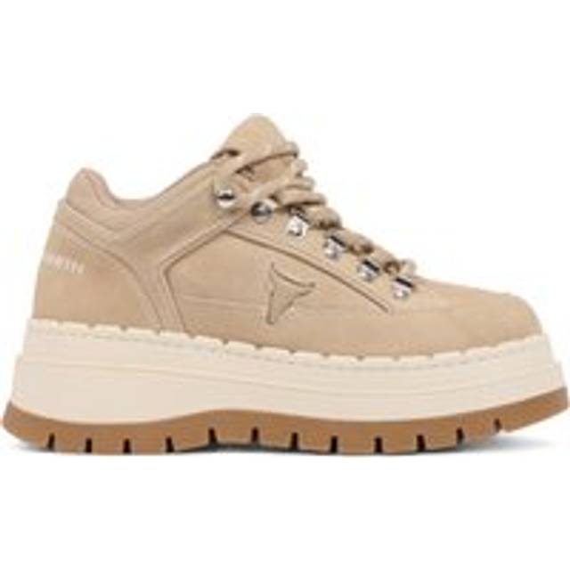 Sand Suede Chunky Platform Sneakers Trainers - Ultimatum - Brown - 5