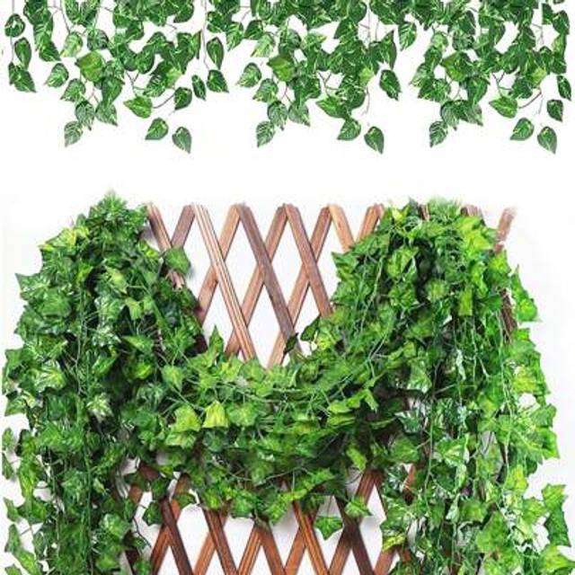 SHEIN 24/12/1pc Artificial Ivy Vine, Fake Green Leaves Hanging Plant, Suitable For Christmas Decoration, Wedding Decoration, Wall Decor, Outdoor Decor, Ever