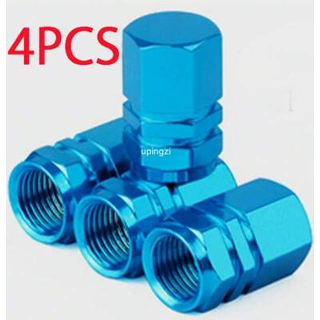SHEIN 4pcs Hexagonal Tire Valve Caps - Aluminum Alloy Automobile Car Wheel Tire Valve Stem Dust Covers For Cars, Motorcycles, Trucks, Bicycles