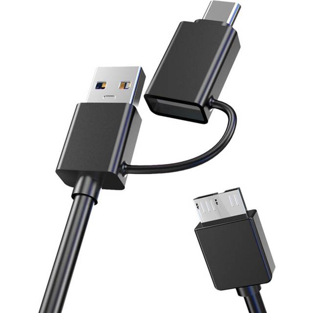 USB 3.0/Type-C to Micro B Hard Drive Cable USB 3.0 Micro Cable Compatible with Digital Camera, Fax MachinePrinter, Hard Drives 60CM Length