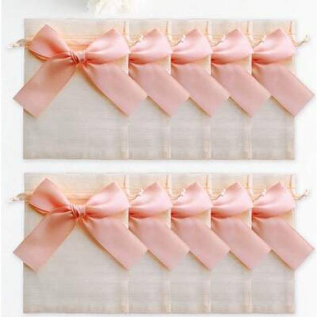 SHEIN 20pcs Bow Organza Bags Sheer Organza Bags,Champagne Bow Organza Bags Sheer Organza Bags 3.9x4.7 Inches Jewelry Bagsy Rose Drawstring Pouches Wedding F