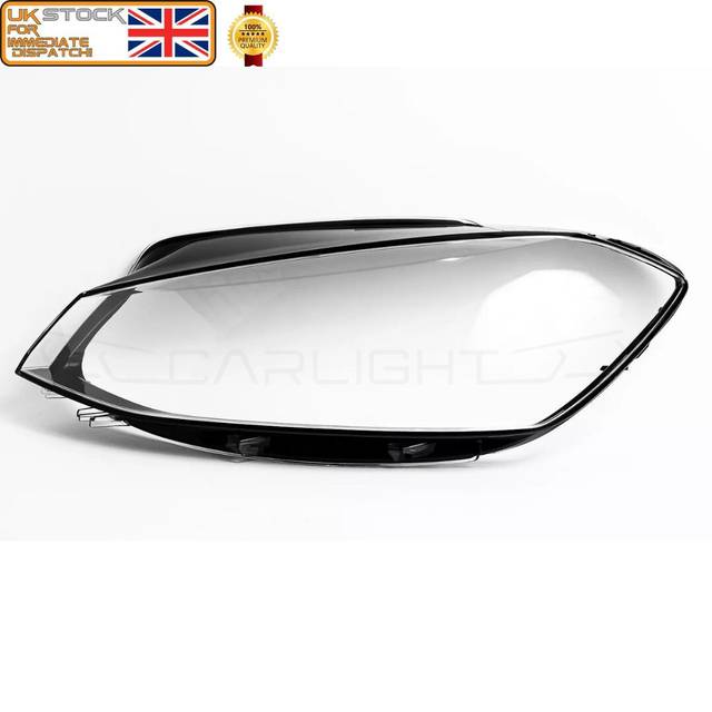 Vw golf 7.5 2017-2019 headlight glass lens cover left passenger side +manual