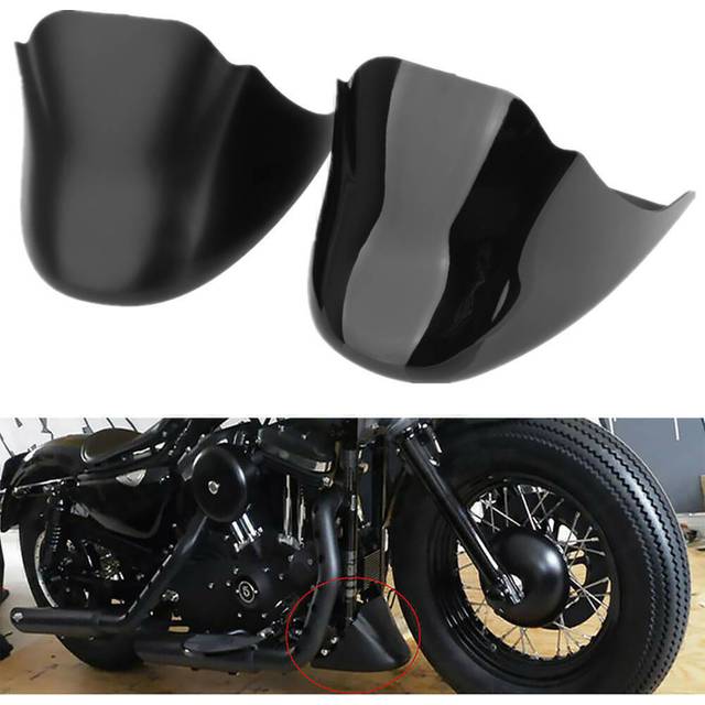 Front spoiler cladding bugpoiler black for harley sportster xl 48 883 1200
