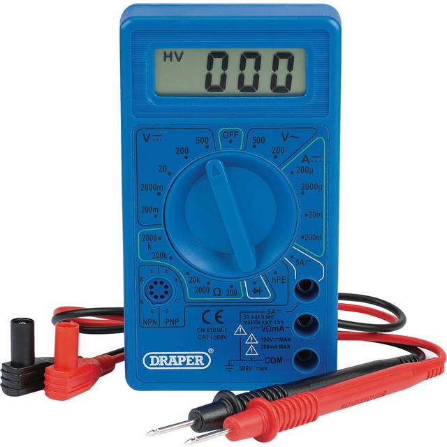 Draper digital electrical multimeter 20-position rotary function range selector