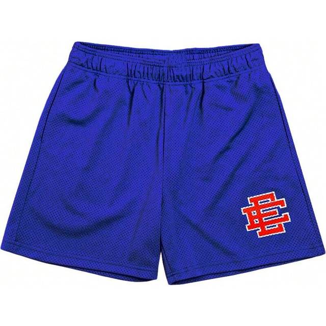 (Royal blue d, XL) EE ERIC EMANUEL Beach Board Shorts fitness Training Workout Sport Short Pants Women Summer Gym Jogging Mesh Casual