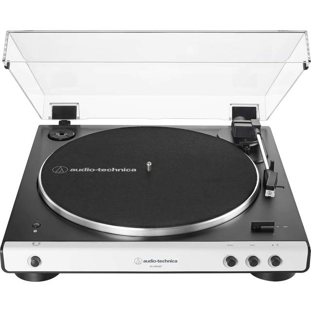 Audio Technica ATLP60XBT Fully Automatic Bluetooth Wireless Belt-Drive Stereo Turntable in White
