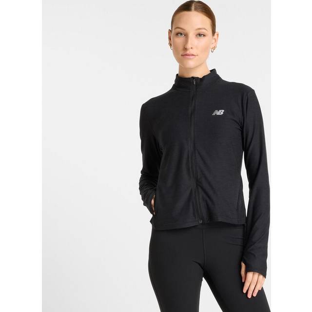 New Balance Space Dye Full Zip Training Jacket Women black, size: L