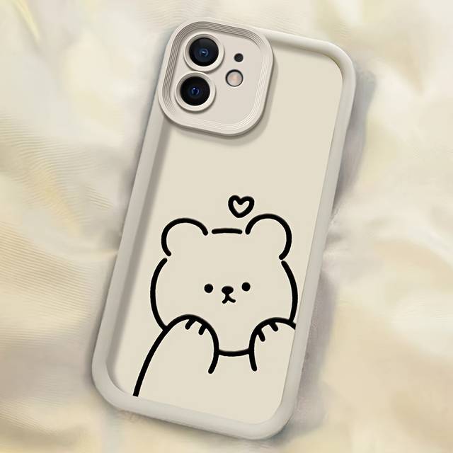 TEMU Ladder Painted Lines Love Small Animal Mobile Phone Case Suitable For Iphone 11 12 13 14 15