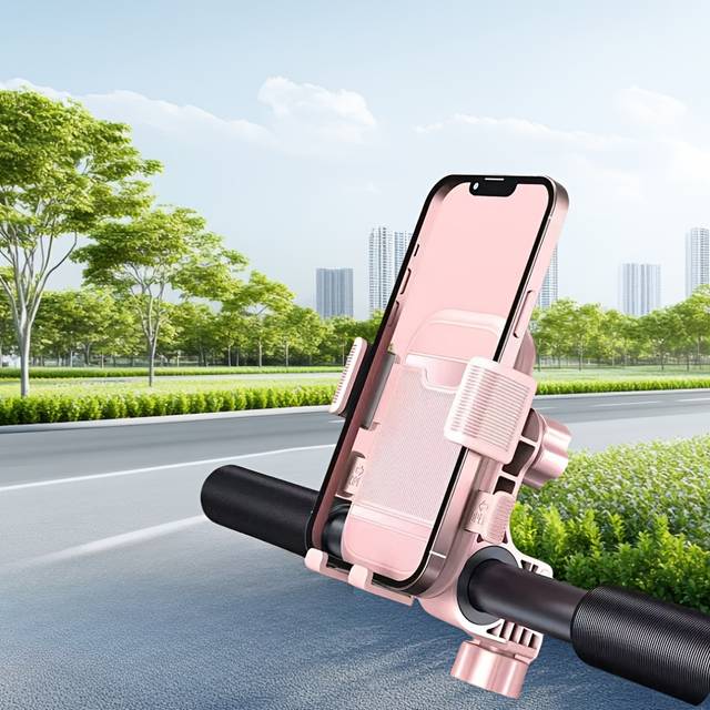 TEMU 1pc Bicycle Phone Mount: Abs Material, 360° Rotation, Quick Release, Gps Navigation Compatiblet,scooter Motorcycle Phone Mount 4.7-7" Smartphones.