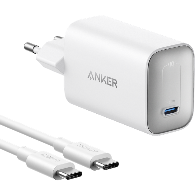 Anker 100W USB-C Laddare, MacBook Pro Laddare, iPad Laddare, Anker PIQ 3.0 Kompakt Snabbladdare för MacBook Pro, MacBook Air, iPad Pro, iPhone 15, Samsung Galaxy och alla USB-C Enheter