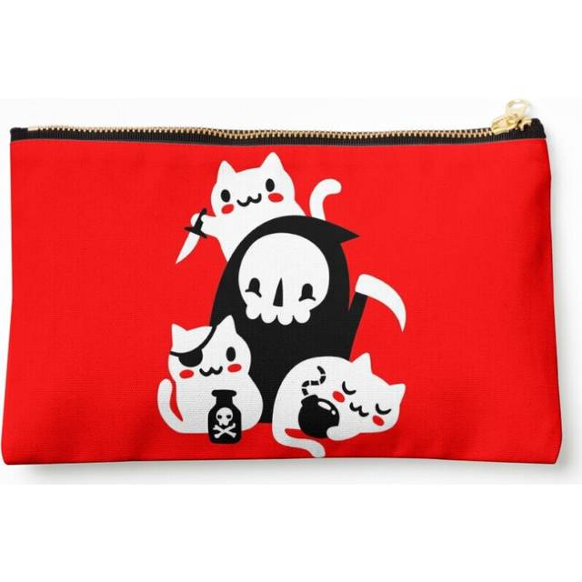 Makeup Bag Death's Little Helpers Cosmetic Organizer Tyvek Paper Bags Zipper Pouch