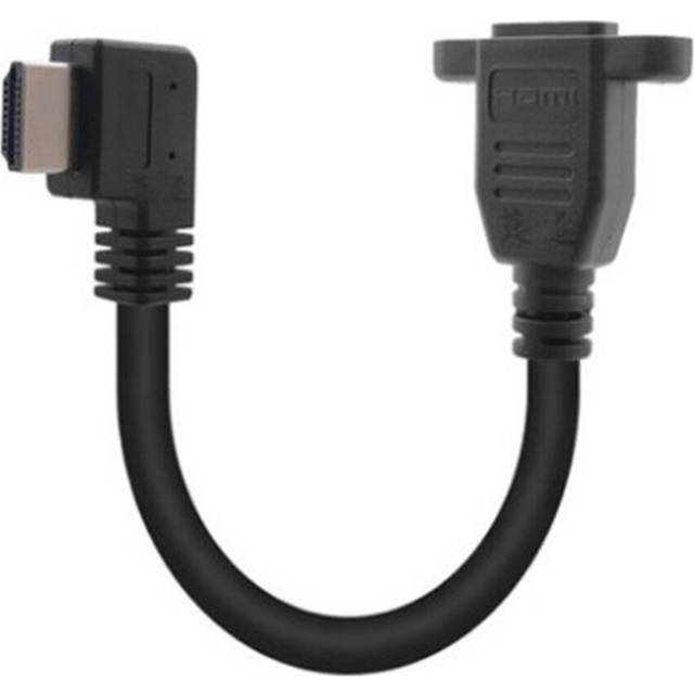 4K*2K Short Right Left Angle Degree HDMI-compatible Male to Female Extension Cable HDMI panel mount with screw hole For PSP HDTV