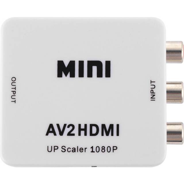 (Black) AV to HDMI Converter Composite Audio Video Adapter with USB Power Cable