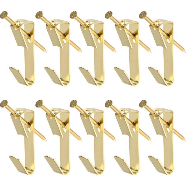 Picture hangers w nails - photo frame hanging hooks kit - holds 20 lbs - 25 pcs