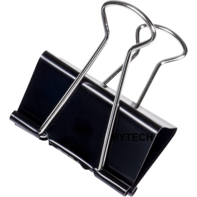 10 x 19mm Black Metal Foldback Bulldog Clips
