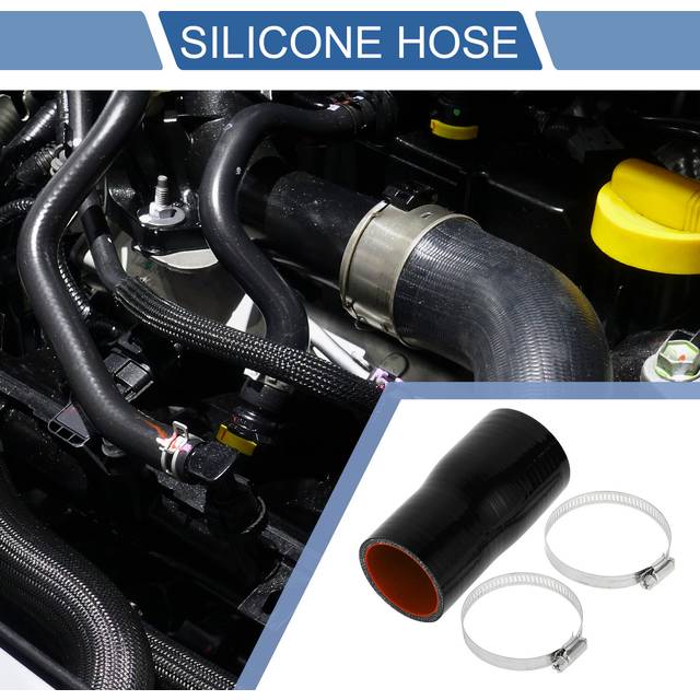1 set 51-57mm 2.01"-2.24" id 127mm 5.00" length 0° black red car silicone hose
