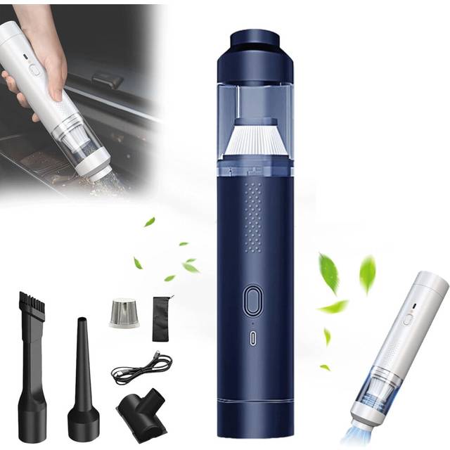 (Blue) Cordless Car Vacuum High Power,9000pa High Power Car Vacuum Cleaner,Multifunctional Handheld Vacuums Cleaner,4 In 1 Portable Vacuum,30 Mins Run