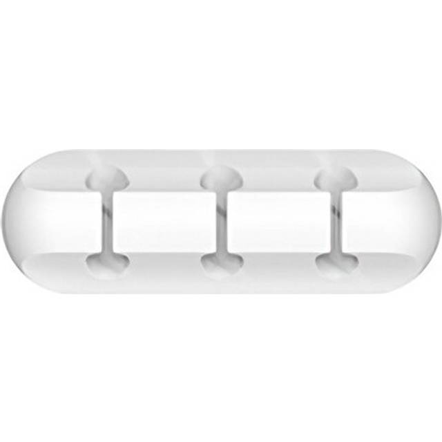 (White3clips1pcs) Cable Organizer Clip Silicone Management USB Type-C Winder Desktop Tidy