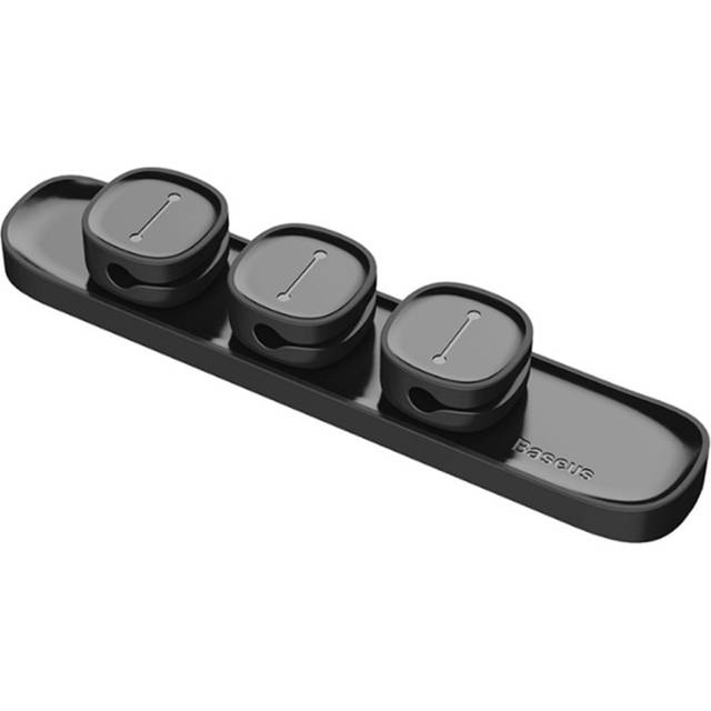 Magnetic Protector Cable Clip Desktop Tidy Cable Organizer USB Charger Cable Holder Cable Management - Black