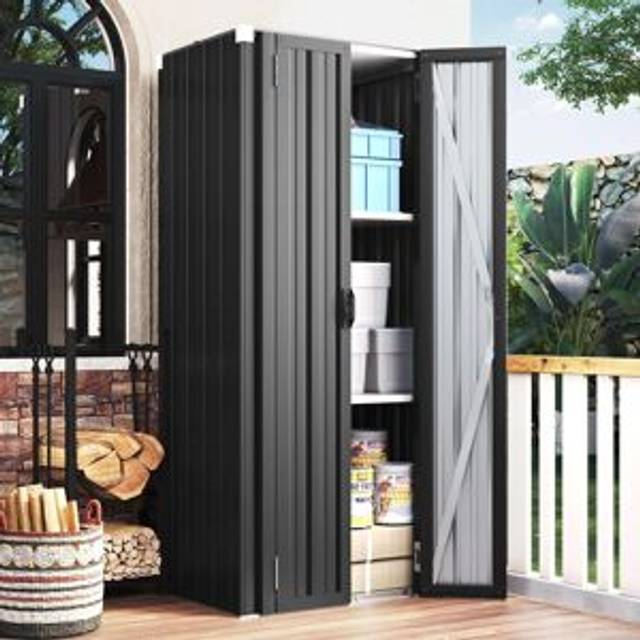 WFX Utility Metal Single Storage Cabinet ( 177.80cm H x 117.85cm W x 75.94cm D) Grey 177.80cm H X 117.85cm W X 75.94cm D