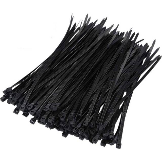 (White, 8cm) Nylon 500Pcs/1000Pcs 3mm 6/8/10/12/15/20cm Black/White Nylon Self-locking Cable Tie Zip Ties Strong Tensile Strength