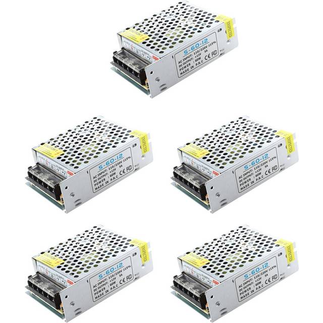 5X New Hot Selling 12V 5A Switching Power Supply for LED Strip Light