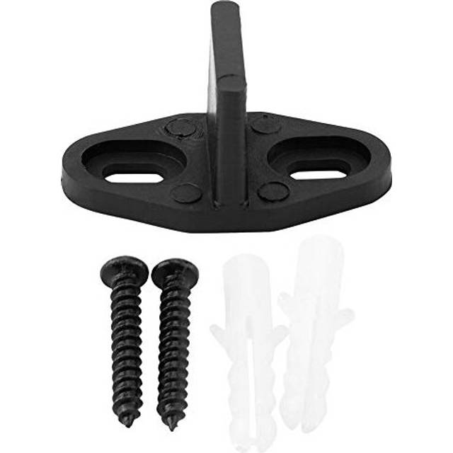 Black Powder Coated Bottom Floor Guide Stay Roller Adjustable Channel for Sliding Barn Door Hardware Wall Mount