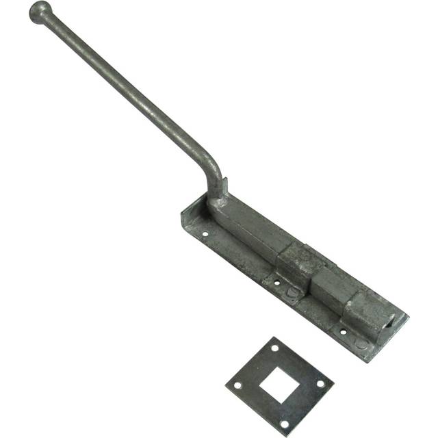 "(15"", Silver (Galvanize)) Monkey Tail Drop Down Bolt (Heavy Duty Gate Door)"