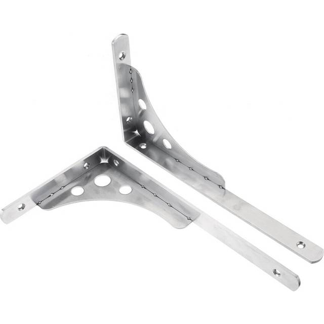 (12 Inch) 2Pcs Stainless Steel Wall Shelf Brackets Triangle Mount L Household Fixing Frames