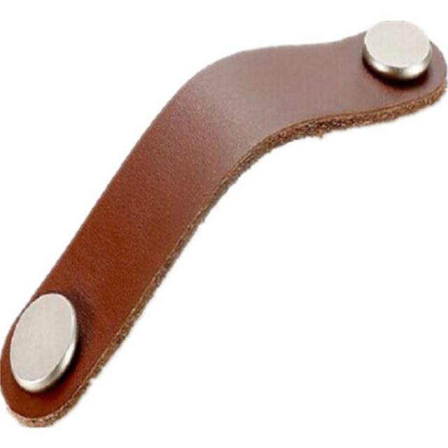 2Pcs Kitchen Cabinet Wardrobe Leather Door Handle Drawer Pull, Specification:Light Coffee 96