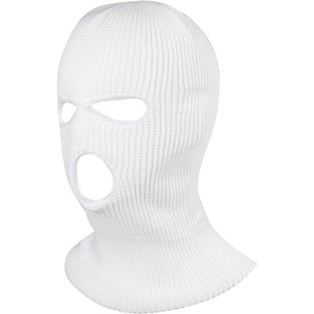 (WHITE) Unisex Outdoor Cycling Ski Full Face Mask 3 Hole Army CS Sport Tactical