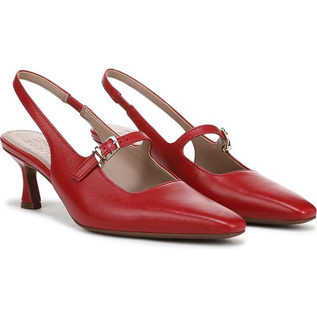 Naturalizer Gemini Mary Jane Slingback Shoes, Red Leather, 12.0W Strap