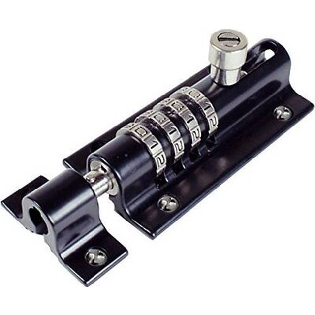 Combi-Bolt CB2000-BLK 4-Dial Combination Sliding Bolt Lock with Black