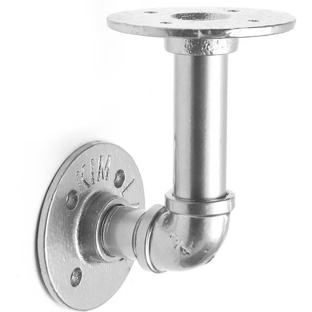 Iron Pipe Shelf Brackets Support Wall Mount Industrial Holder 13cm