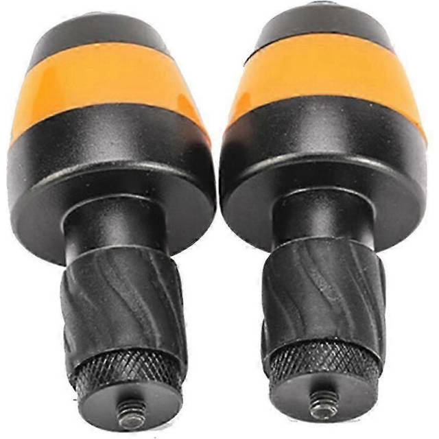 (As show, One size) 2Pcs Bicycle Hand Grip End Plugs Turn Signal Light Waterproof Handlebar Lamp Bike Handlebar Lights