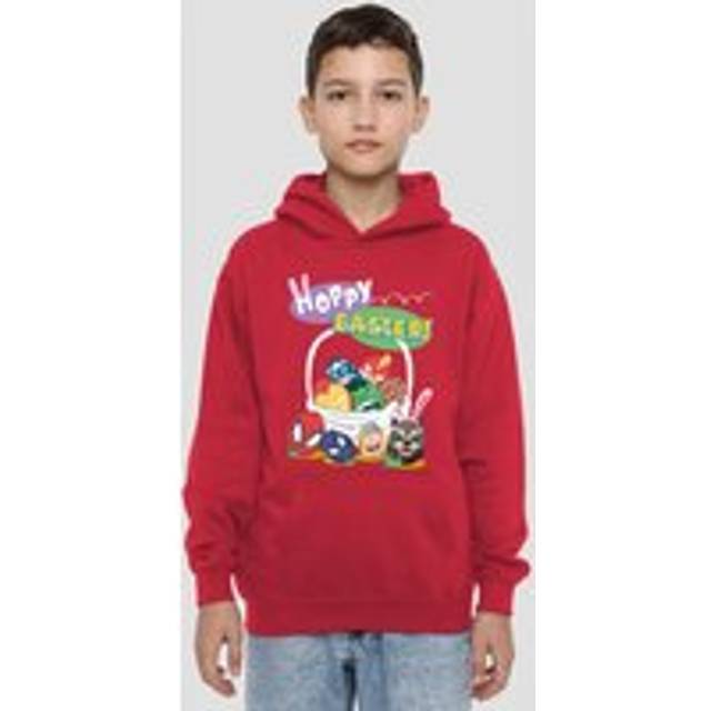 Marvel Heroes Hoppy Easter Eggs Youth Kids Pull-Over Hoodie, Red - 12-13 Years