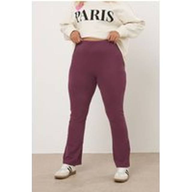 Yours Curve Burgundy Red Flared Leggings, Women's Curve & Plus Size, Yours - 24