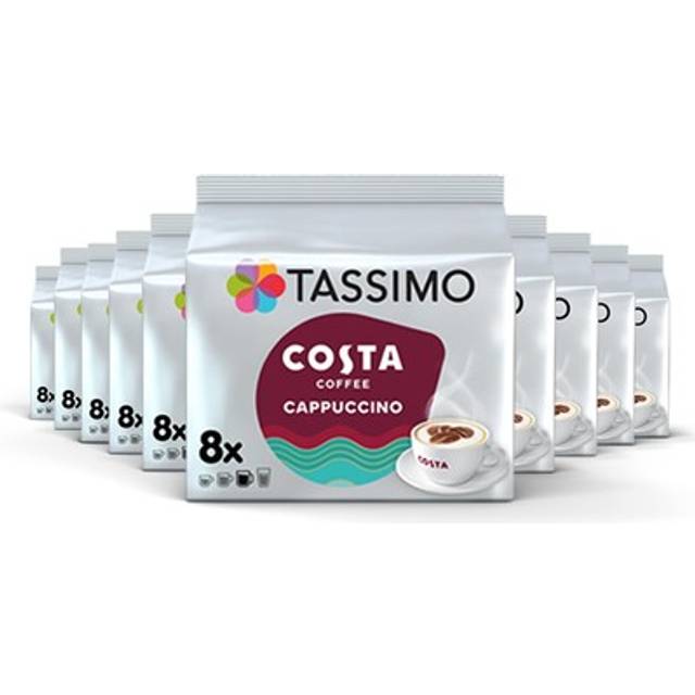 Tassimo costa cappuccino coffee pods - 10 packs (80 8 count (pack of 10)