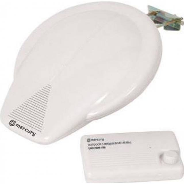 Mercury Outdoor Amplified HDTV Aerial for Caravans & Boats