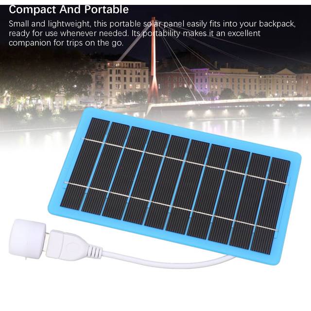 Solar charging panel solar panel usb with white light for camping
