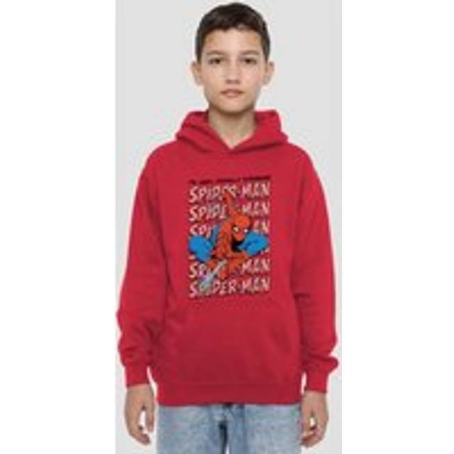 Marvel Friendly Neighborhood Spiderman Thwip Youth Kids Pull-Over Hoodie, Red - 7-8 Years
