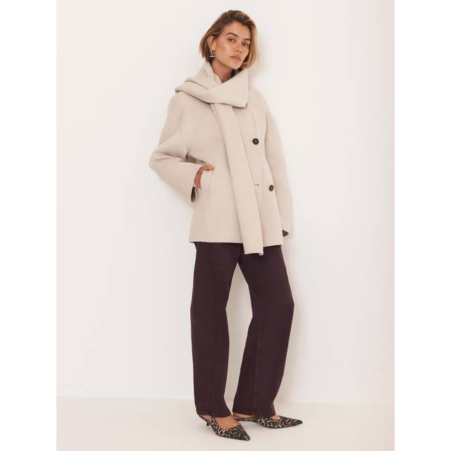 Mint Velvet Scarf Wool Blend Coat