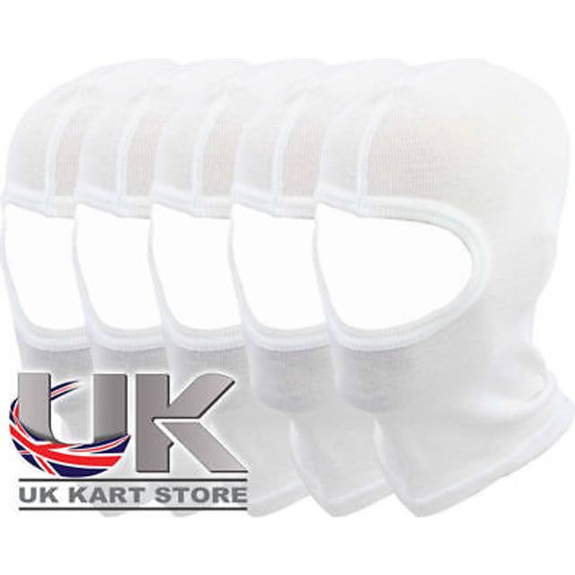 White race balaclava x 5 arai bell sparco helmets one size go kart