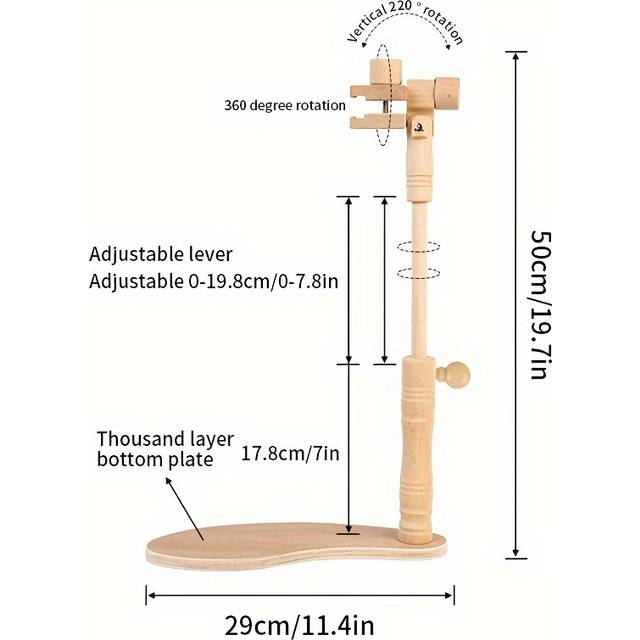 TEMU Adjustable Stitch Frame - Embroidery Hoop Stand For Needlework, Sewing & Crafts