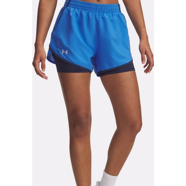 Under Armour Fly By 2in1 Running Shorts Women - Blue, Dark Blue, Size L - blue