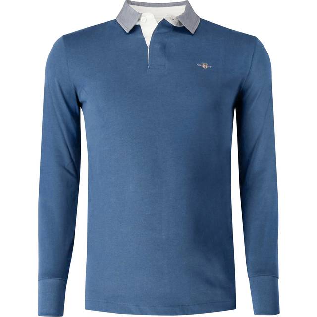 Polo à manches longues - Bleu - L